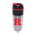 16 Oz. Bandit Tumbler: Steel Outer Wall w/ Colored Liner & Matching Lid Tab